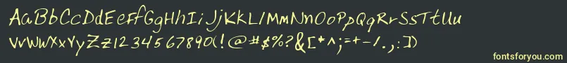 Lehn217 Font – Yellow Fonts on Black Background