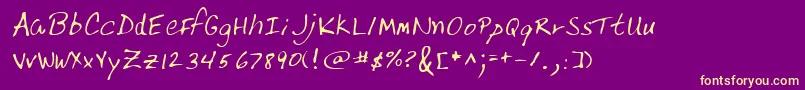 Lehn217 Font – Yellow Fonts on Purple Background
