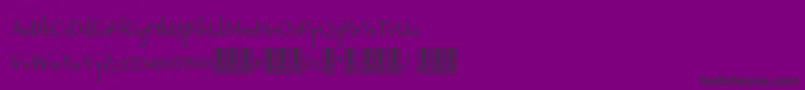 Czcionka LongaibericaDemo – czarne czcionki na fioletowym tle