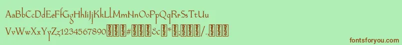 LongaibericaDemo Font – Brown Fonts on Green Background