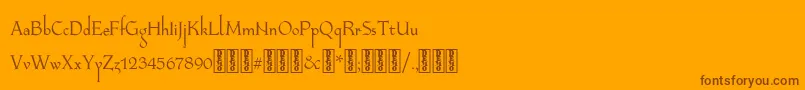 LongaibericaDemo Font – Brown Fonts on Orange Background