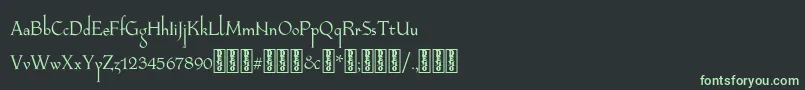 Шрифт LongaibericaDemo – зелёные шрифты на чёрном фоне