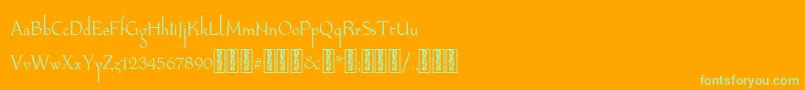 LongaibericaDemo Font – Green Fonts on Orange Background