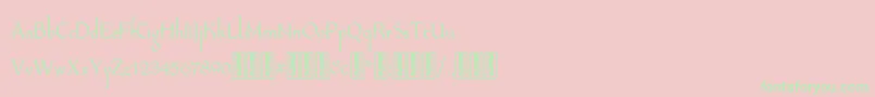 LongaibericaDemo Font – Green Fonts on Pink Background