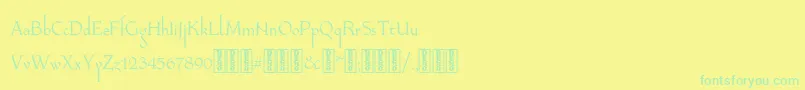 LongaibericaDemo Font – Green Fonts on Yellow Background