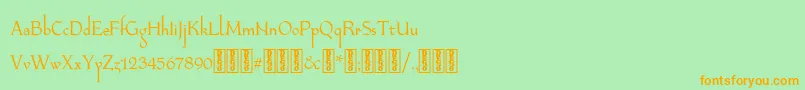 LongaibericaDemo Font – Orange Fonts on Green Background