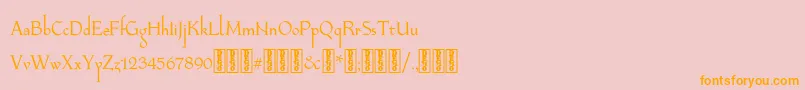LongaibericaDemo Font – Orange Fonts on Pink Background