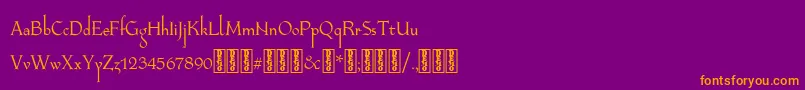LongaibericaDemo Font – Orange Fonts on Purple Background