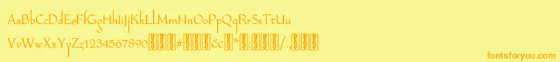 LongaibericaDemo Font – Orange Fonts on Yellow Background