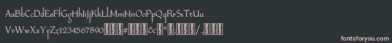 Шрифт LongaibericaDemo – розовые шрифты на чёрном фоне