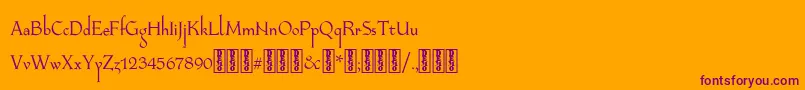 LongaibericaDemo Font – Purple Fonts on Orange Background