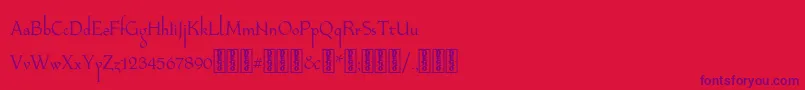 LongaibericaDemo-Schriftart – Violette Schriften auf rotem Hintergrund