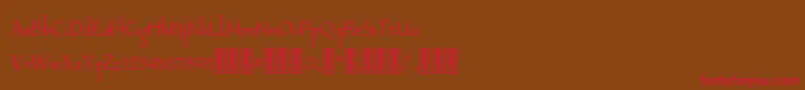 LongaibericaDemo Font – Red Fonts on Brown Background