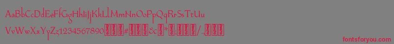 LongaibericaDemo Font – Red Fonts on Gray Background