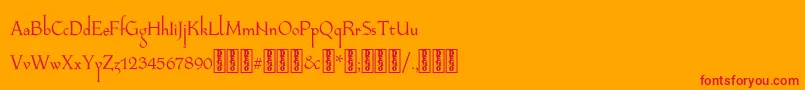 LongaibericaDemo Font – Red Fonts on Orange Background