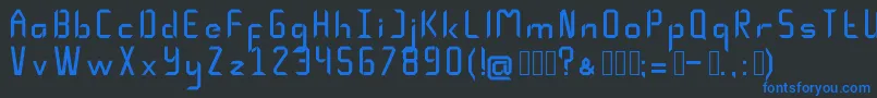 Mindescape1 Font – Blue Fonts on Black Background