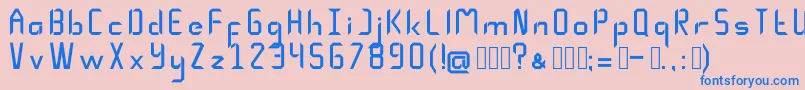 Mindescape1 Font – Blue Fonts on Pink Background