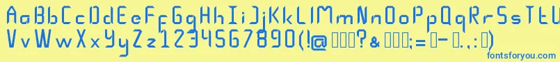 Mindescape1 Font – Blue Fonts on Yellow Background