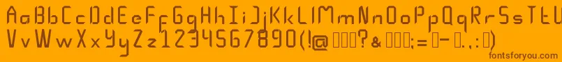 Mindescape1 Font – Brown Fonts on Orange Background