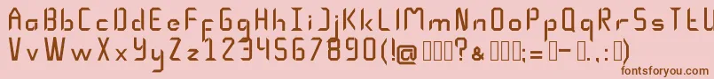 Mindescape1 Font – Brown Fonts on Pink Background