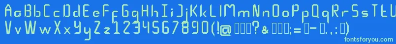 Mindescape1 Font – Green Fonts on Blue Background