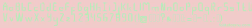 Mindescape1 Font – Green Fonts on Pink Background