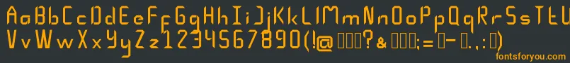 Mindescape1 Font – Orange Fonts on Black Background