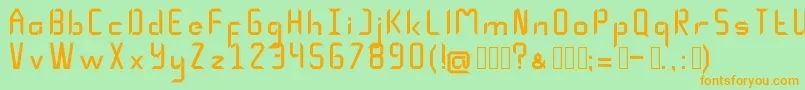 Mindescape1 Font – Orange Fonts on Green Background