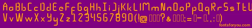 Mindescape1 Font – Orange Fonts on Purple Background
