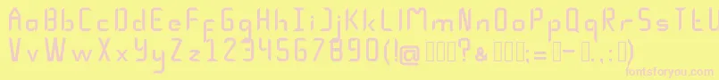 Mindescape1 Font – Pink Fonts on Yellow Background