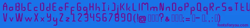 Mindescape1 Font – Purple Fonts on Blue Background