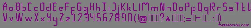 Mindescape1 Font – Purple Fonts on Gray Background