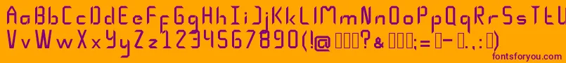 Mindescape1 Font – Purple Fonts on Orange Background