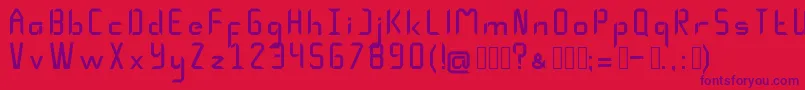 Mindescape1 Font – Purple Fonts on Red Background