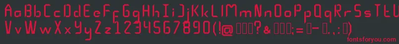 Mindescape1 Font – Red Fonts on Black Background
