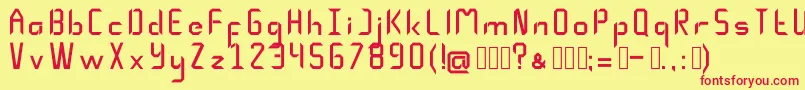 Mindescape1 Font – Red Fonts on Yellow Background