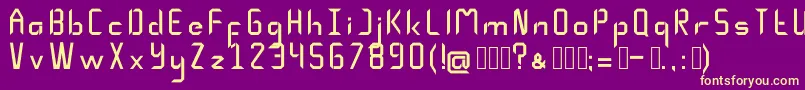 Mindescape1 Font – Yellow Fonts on Purple Background