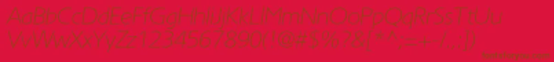 TornadothincItalic Font – Brown Fonts on Red Background