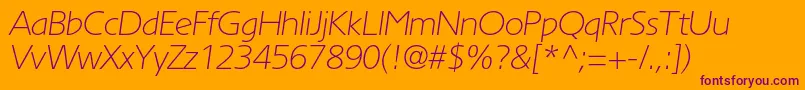 TornadothincItalic Font – Purple Fonts on Orange Background