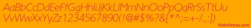 TornadothincItalic Font – Red Fonts on Orange Background
