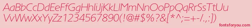 TornadothincItalic Font – Red Fonts on Pink Background
