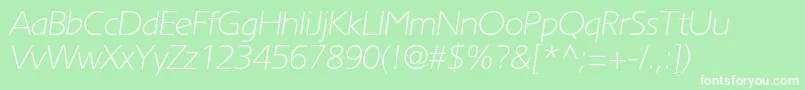 TornadothincItalic Font – White Fonts on Green Background