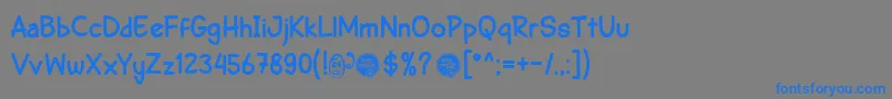 DhfSemangat2012BoldDemo Font – Blue Fonts on Gray Background