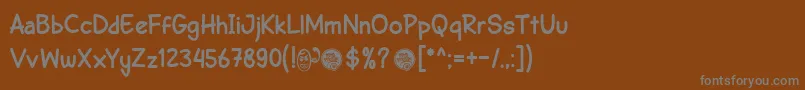 More about DhfSemangat2012BoldDemo Font DhfSemangat2012BoldDemo Font – Gray Fonts on Brown Background