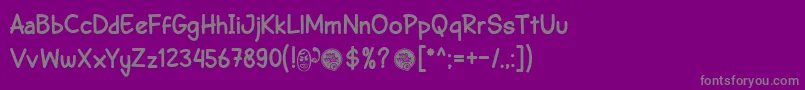 DhfSemangat2012BoldDemo Font – Gray Fonts on Purple Background