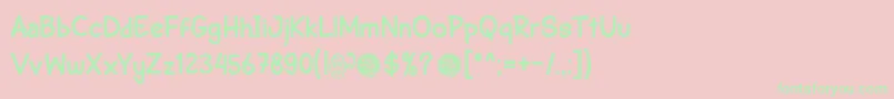 DhfSemangat2012BoldDemo Font – Green Fonts on Pink Background