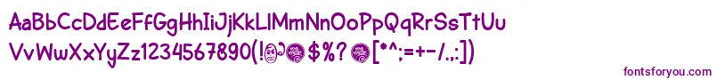 Шрифт DhfSemangat2012BoldDemo – фиолетовые шрифты