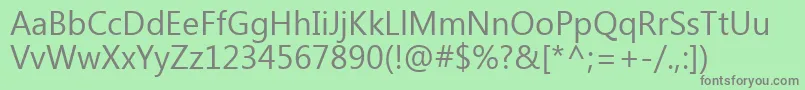 SegoeUi Font – Gray Fonts on Green Background