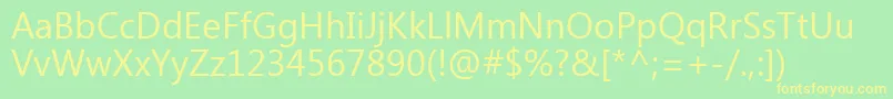 SegoeUi Font – Yellow Fonts on Green Background