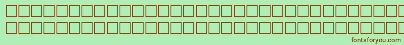 フォントNonceboldBold – 緑の背景に茶色のフォント